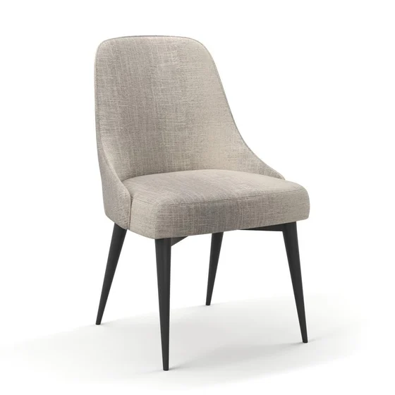 Photo of the fabric Maxime Zinc swatch by James Dunlop. Use for Upholstery, Accessory. Style of Stripe, Texture