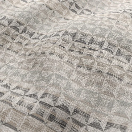 Photo of the fabric Rinca Sand swatch by Zepel FibreGuard. Use for Upholstery, Accessory, Top of Bed. Style of Geometric, Jacquard
