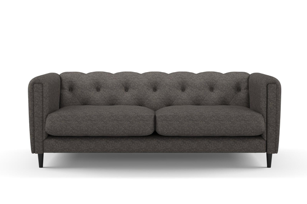Photo of the fabric Omni Carbon swatch by James Dunlop FibreGuard. Use for Upholstery, Accessory, Top of Bed. Style of Plain, Texture