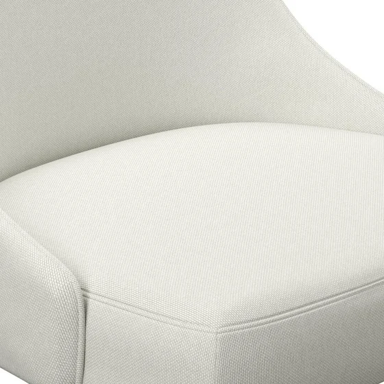 Photo of the fabric Sit Out Greige swatch by James Dunlop FibreGuard. Use for Upholstery, Accessory. Style of Plain, Taffeta