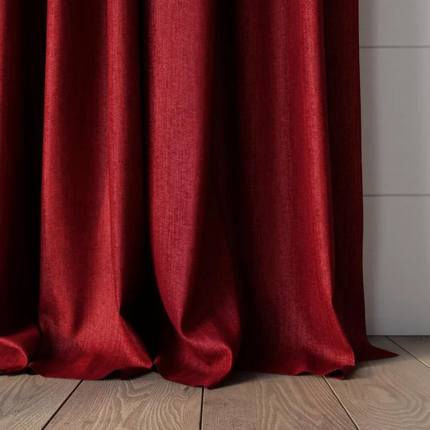 Photo of the fabric Trezor Rasberry swatch by James Dunlop FibreGuard. Use for Curtains, Upholstery, Accessory. Style of Chenille, Plain