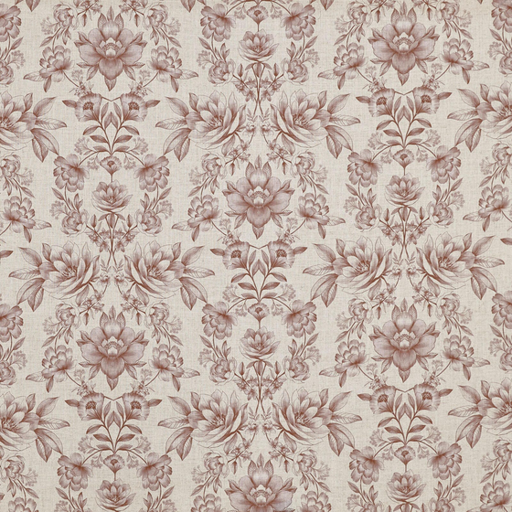 Photo of the fabric Makassar 8828 178 swatch by Prestigious. Use for Curtains, Upholstery, Accessory. Style of Floral And Botannical, Print