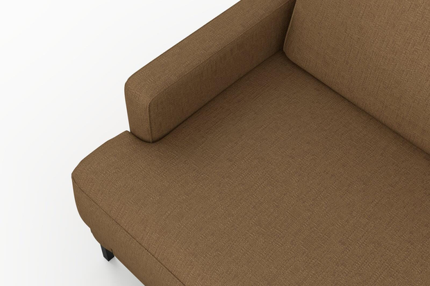 Photo of the fabric Pandanus Chestnut swatch by Mokum. Use for Upholstery. Style of Plain, Taffeta