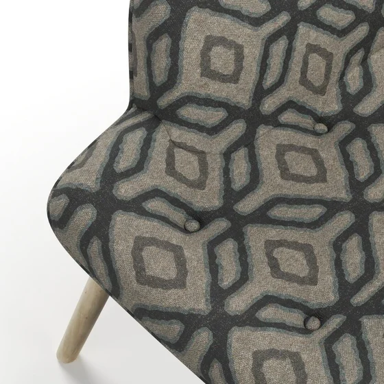 Photo of the fabric Enhance Ink swatch by James Dunlop. Use for Upholstery, Accessory. Style of Geometric, Print