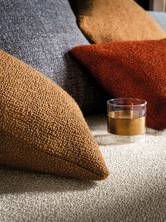 Photo of the fabric Alma 4388 4388 2562 in situ by Casamance. Use for Curtains, Upholstery, Accessory. Style of Plain, Texture