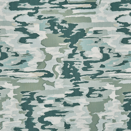 Photo of the fabric Utopia 4306 Rockpool 717 swatch by Prestigious. Use for Curtains, Upholstery, Accessory. Style of Abstract, Jacquard