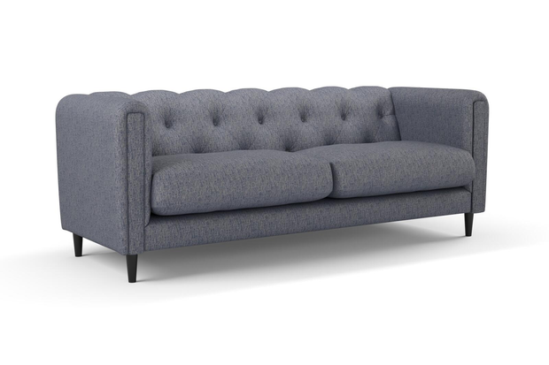Photo of the fabric Omni Marine swatch by James Dunlop FibreGuard. Use for Upholstery, Accessory, Top of Bed. Style of Plain, Texture