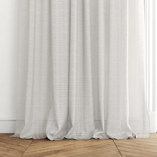 Photo of the fabric Scandinese Sand swatch by James Dunlop. Use for Sheer Curtains. Style of Plain, Sheer