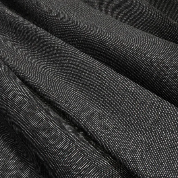 Photo of the fabric Shoji Charcoal swatch by Mokum. Use for Sheer Curtains. Style of Plain, Sheer