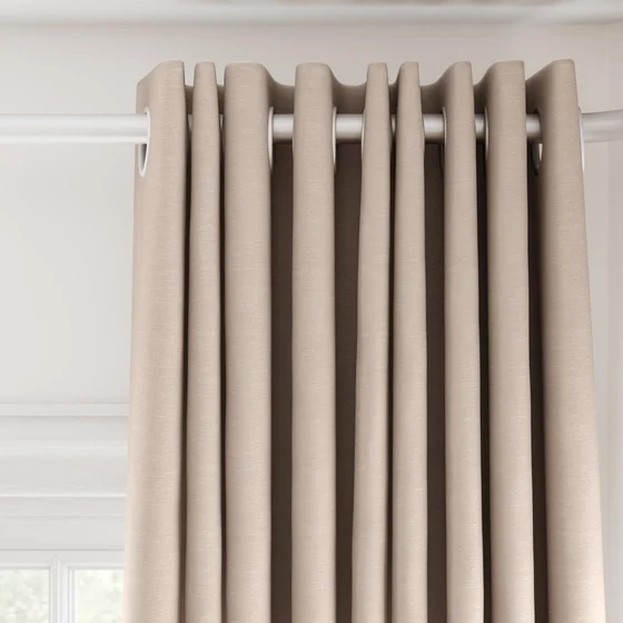 Photo of the fabric Maharaja II Blush swatch by James Dunlop Essentials. Use for Curtains, Upholstery Light Duty, Accessory, Top of Bed. Style of Plain, Texture
