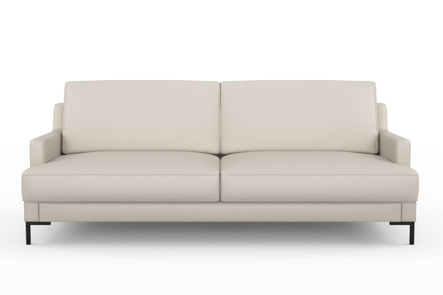 Photo of the fabric Epitome Eggshell swatch by Mokum. Use for Upholstery, Accessory. Style of Plain, Taffeta