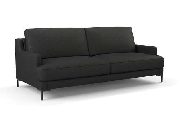 Photo of the fabric Palermo Onyx swatch by Mokum. Use for Upholstery, Accessory. Style of Plain, Texture