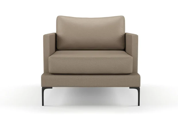 Photo of the fabric Como Silt swatch by Mokum. Use for Upholstery, Accessory. Style of Plain, Texture