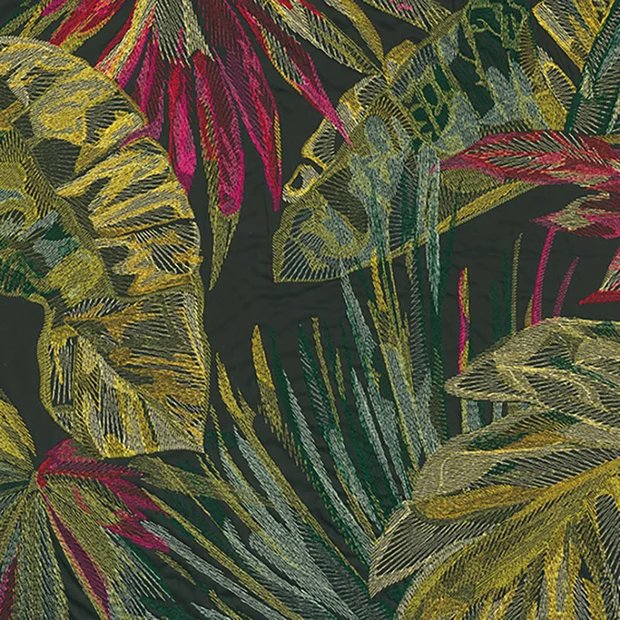 Photo of the fabric Hedonie 4218 4218 0101 swatch by Casamance. Use for Curtains, Accessory. Style of Embroidery