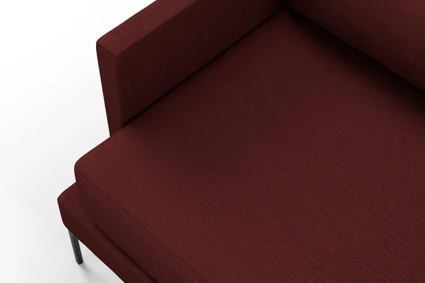 Photo of the fabric Allium Bordeaux swatch by Mokum. Use for Upholstery, Accessory. Style of Plain, Texture