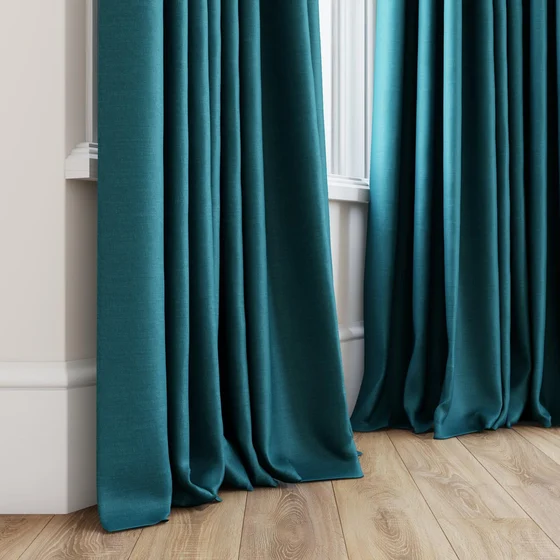 Photo of the fabric Urban Peacock swatch by James Dunlop. Use for Curtains, Upholstery, Accessory. Style of Plain, Texture