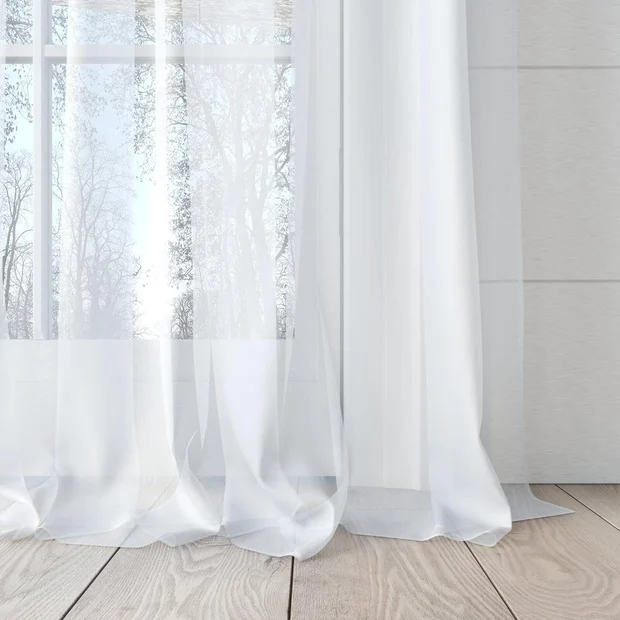 Photo of the fabric Mode FR Paper swatch by James Dunlop Essentials. Use for Sheer Curtains. Style of Plain, Sheer