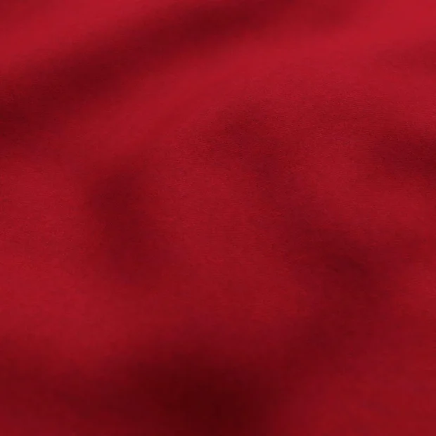 Photo of the fabric Braveheart Cardinal swatch by James Dunlop FibreGuard. Use for Upholstery, Accessory, Top of Bed. Style of Plain, Taffeta