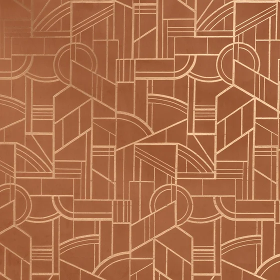 Photo of the fabric Reims Wp 7102 7102 0111 swatch by Casamance. Use for Wall Covering. Style of Geometric, Velvet