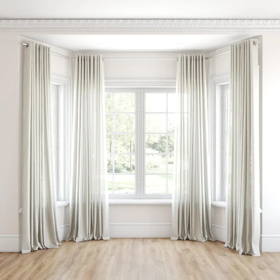 Photo of the fabric Linen Natural swatch by James Dunlop. Use for Curtains, Accessory. Style of Plain, Texture