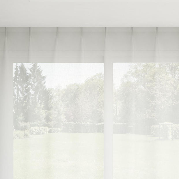 Photo of the fabric Gesso Lino Whitewash swatch by Mokum. Use for Curtains. Style of Plain, Texture