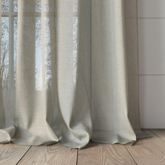 Photo of the fabric Gesso Lino Linen swatch by Mokum. Use for Curtains. Style of Plain, Texture