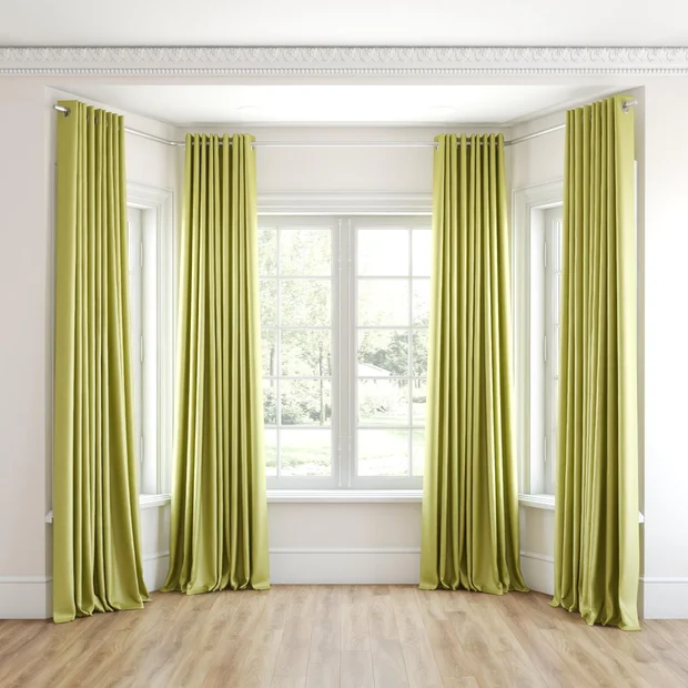 Photo of the fabric Provence Apple swatch by James Dunlop Essentials. Use for Curtains, Upholstery, Accessory, Top of Bed. Style of Plain, Texture