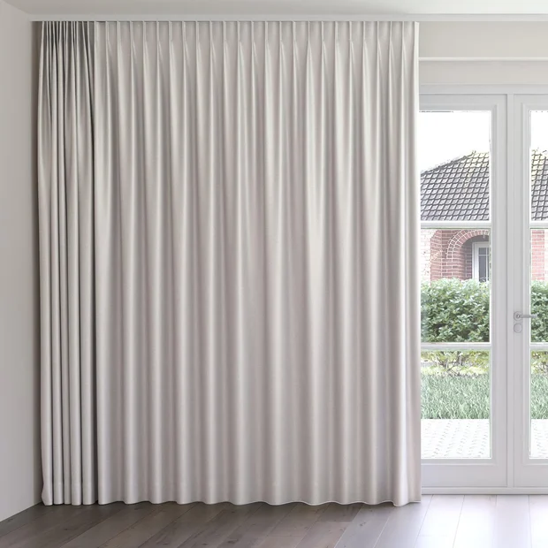 Photo of the fabric Kennedy II Blackout Parchment swatch by James Dunlop. Use for Curtains. Style of Plain, Texture