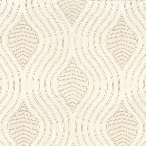 Photo of the fabric Volute 1034 0125 swatch by Casamance. Use for Curtains. Style of Embroidery, Floral And Botannical