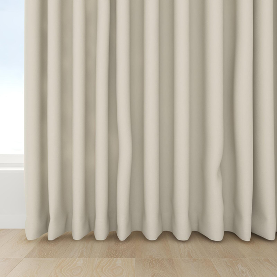 Photo of the fabric Satori Stonewash Chalk swatch by Mokum. Use for Curtains, Upholstery Light Duty, Accessory, Top of Bed. Style of Plain, Texture