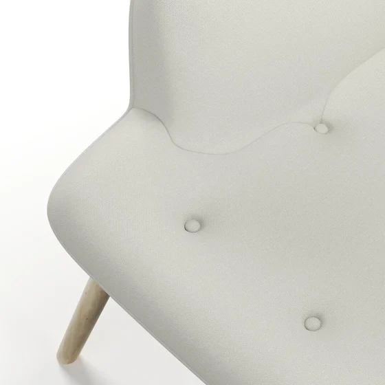 Photo of the fabric Sit Out Greige swatch by James Dunlop FibreGuard. Use for Upholstery, Accessory. Style of Plain, Taffeta