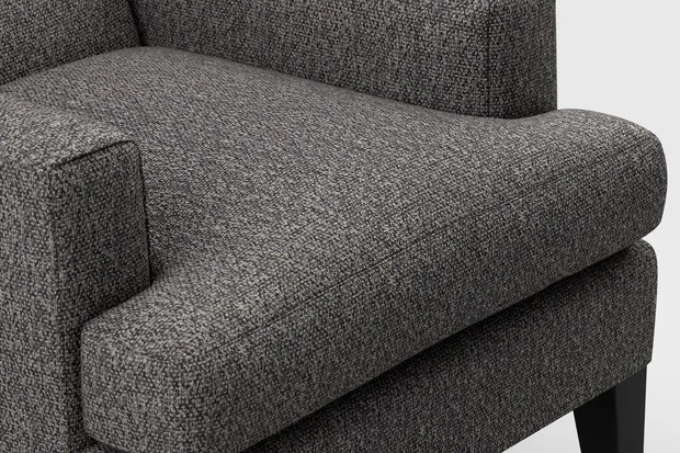 Photo of the fabric Atmosphere Foundry swatch by James Dunlop FibreGuard. Use for Upholstery, Accessory, Top of Bed. Style of Plain, Texture