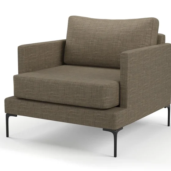 Photo of the fabric Ficus Taupe swatch by Mokum. Use for Upholstery, Accessory. Style of Plain, Texture