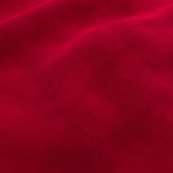 Photo of the fabric Lux Velvet Crimson 8605 swatch by Zepel. Use for Curtains, Upholstery, Accessory. Style of Plain, Velvet