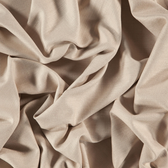 Photo of the fabric Unos Sesame swatch by Zepel. Use for Curtains, Upholstery, Accessory, Top of Bed. Style of Plain, Taffeta