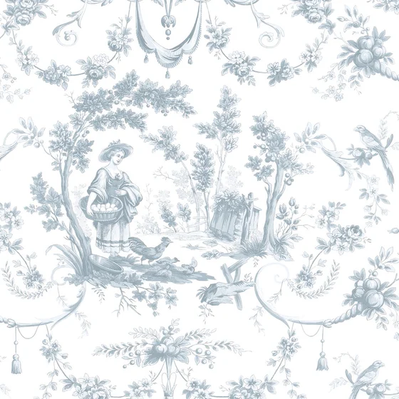 Photo of the fabric L'Orangerie Wallpaper 8797 8797 63 22 swatch by Casadeco. Use for Wall Covering