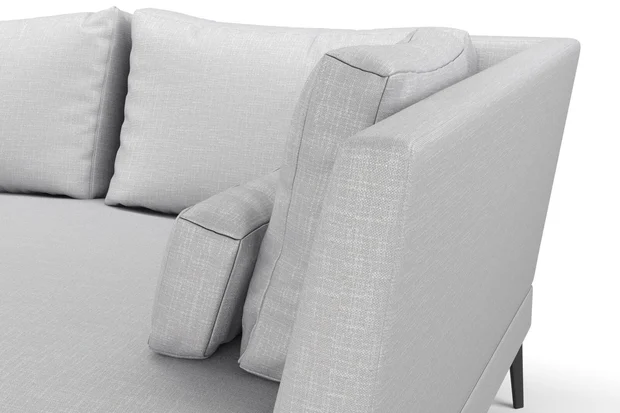 Photo of the fabric Allium Silver swatch by Mokum. Use for Upholstery, Accessory. Style of Plain, Texture