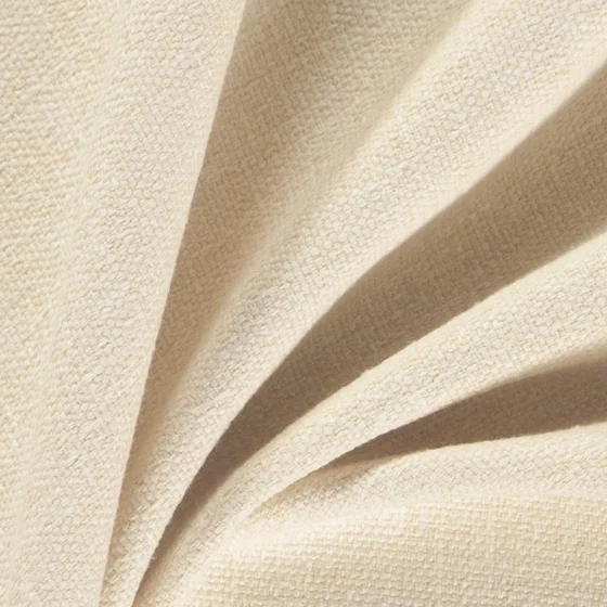 Photo of the fabric Outlander Ivory swatch by Zepel. Use for Curtains, Upholstery, Accessory, Top of Bed. Style of Plain, Texture
