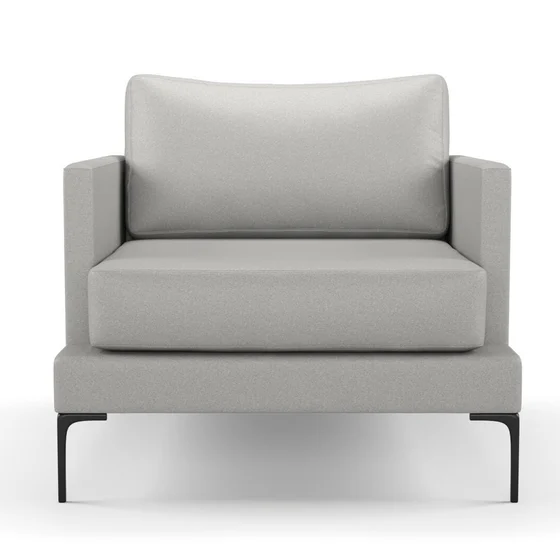 Photo of the fabric Como Silver Birch swatch by Mokum. Use for Upholstery, Accessory. Style of Plain, Texture
