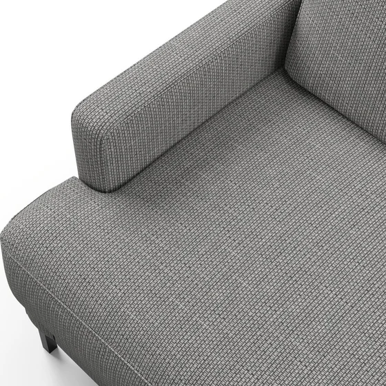 Photo of the fabric Souk Granite swatch by Mokum. Use for Upholstery, Accessory. Style of Plain, Texture