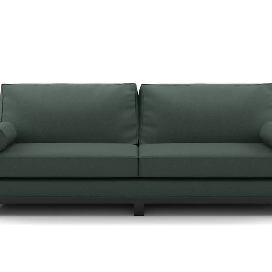 Photo of the fabric Panier Emerald swatch by James Dunlop. Use for Upholstery, Accessory. Style of Plain, Texture