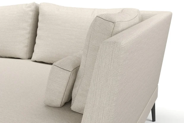 Photo of the fabric Pure Pumice swatch by Mokum. Use for Upholstery, Accessory. Style of Plain, Texture