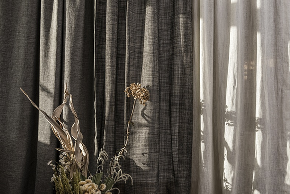 Photo of the fabric Tirrike YP19002 in situ by Designs Of The Time. Use for Curtains. Style of Plain