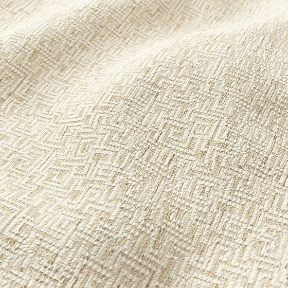 Photo of the fabric Turnkey Sand swatch by Zepel FibreGuard. Use for Upholstery, Accessory, Top of Bed. Style of Geometric, Jacquard
