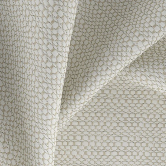 Photo of the fabric Ohana Marshmallow swatch by Zepel FibreGuard Outdoor. Use for Upholstery, Accessory, Top of Bed. Style of Plain, Texture