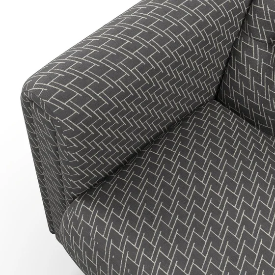 Photo of the fabric Leverett Alexander swatch by James Dunlop. Use for Upholstery, Accessory. Style of Chenille, Geometric