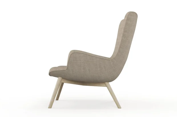 Photo of the fabric Grounded Linen swatch by James Dunlop. Use for Upholstery, Accessory. Style of Plain, Texture