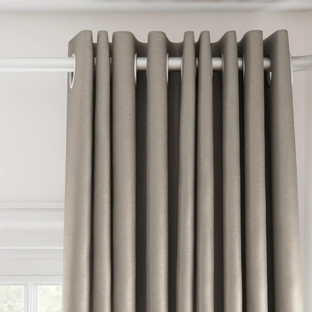 Photo of the fabric Silk Road Shimmer swatch by James Dunlop Essentials. Use for Curtains, Accessory. Style of Plain, Texture