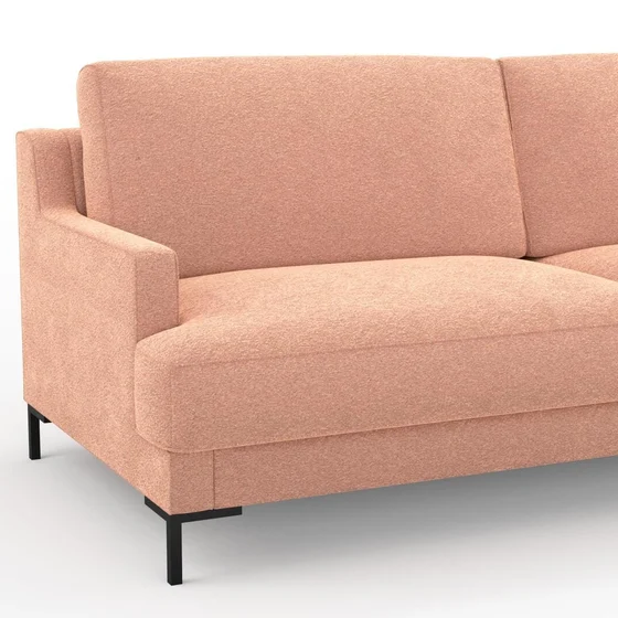 Photo of the fabric Modernist Blush swatch by Mokum. Use for Upholstery, Accessory. Style of Plain, Texture