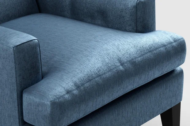Photo of the fabric Determination Harbour swatch by James Dunlop FibreGuard. Use for Curtains, Upholstery, Accessory, Top of Bed. Style of Plain, Velvet